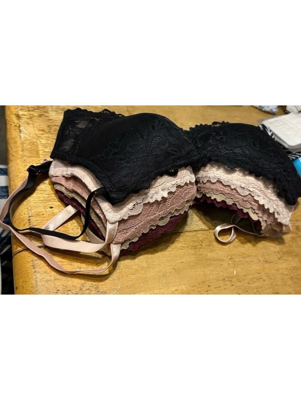 SHEIN Women’s Bra Lot of 5 Size EU 80D US 36D Lace Underwire Padded Bras